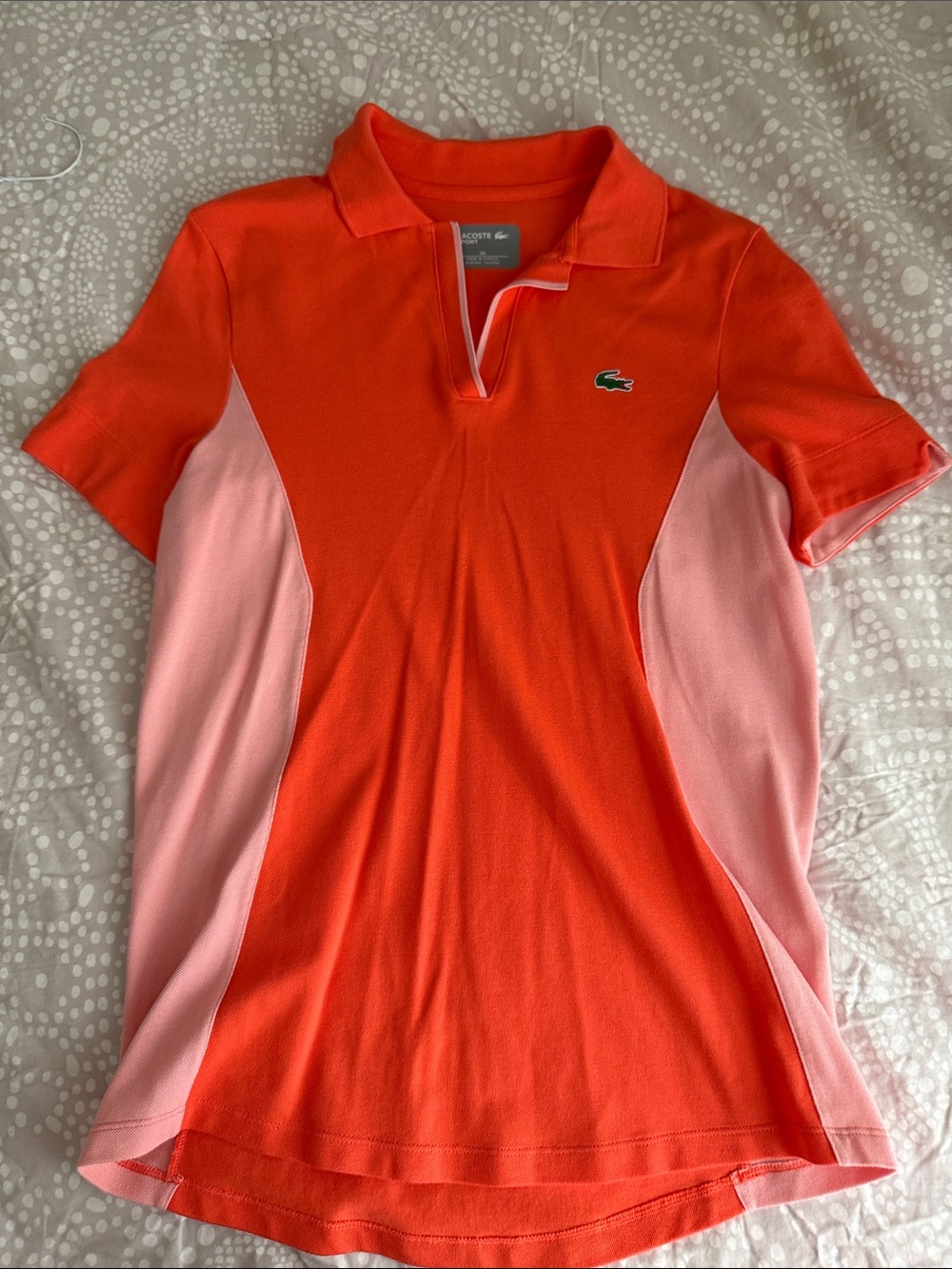 Lacoste Orange & Pink Sport Polo Dress